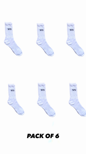 Trademark Socks - Pack of 6 white