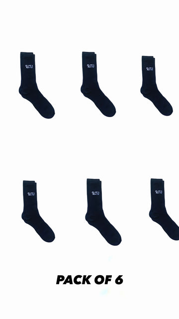 Trademark Socks - Pack of 6 black