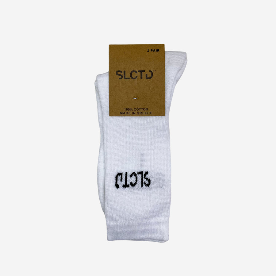 White trademark socks