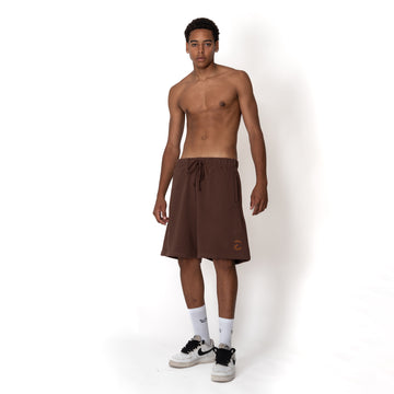 Brown logo shorts